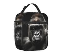 TRSGKSQP Borsa per il pranzo per donne e uomini adulti isolata riutilizzabile Lunch Box maschio Gorilla a prova di perdite Borsa termica di grande capacità Borsa per il pranzo Contenitore per il