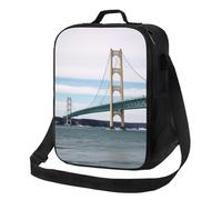 TRSGKSQP Borsa termica per il pranzo, per donne e uomini, con ponte sospeso, riutilizzabile, a prova di perdite, con tracolla regolabile, per lavoro, viaggi, attività all'aperto