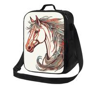 TRSGKSQP Borsa termica per il pranzo, per donne e uomini, con scritta "Cupido Arrow Love Horse", riutilizzabile, a prova di perdite, con tracolla regolabile, per lavoro, viaggi, attività all'aperto