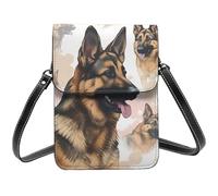 TRSGKSQP Borse a tracolla piccole in pelle per le donne borsa del telefono cellulare portafoglio portafoglio pastore tedesco amanti del telefono cellulare borsa