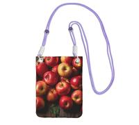 TRSGKSQP Piccole borse a tracolla per le donne borsa del telefono cellulare mini portafoglio cellulare mele mature fresche borsa per cellulare, Viola, Taglia unica