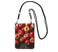 TRSGKSQP Piccole borse a tracolla per le donne borsa del telefono cellulare mini portafoglio cellulare mele mature fresche borsa per cellulare, Nero , Taglia unica