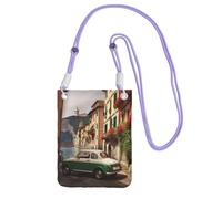 TRSGKSQP Piccole borse a tracolla per le donne borsa del telefono cellulare mini portafoglio cellulare bella Italia borsa del telefono cellulare, Viola, Taglia unica