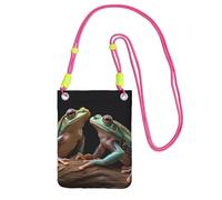 TRSGKSQP Piccole borse a tracolla per le donne borsa del telefono cellulare mini portafoglio del cellulare due rane borsa del telefono cellulare, Fucsia, Taglia unica