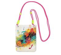 TRSGKSQP Piccole borse a tracolla per le donne borsa del telefono cellulare mini portafoglio del cellulare borsa del telefono cellulare a tema musica astratta, Fucsia, Taglia unica
