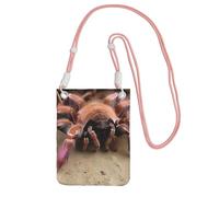 TRSGKSQP Piccole borse a tracolla per le donne borsa del telefono cellulare mini portafoglio del cellulare grande borsa messicana del telefono cellulare della tarantola, rosa, Taglia unica