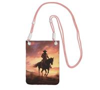 TRSGKSQP Piccole borse a tracolla per le donne borsa del telefono cellulare mini portafoglio del telefono cellulare Cowboy West borsa del telefono cellulare, rosa, Taglia unica