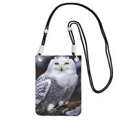 TRSGKSQP Piccole borse a tracolla per le donne borsa del telefono cellulare mini portafoglio del telefono cellulare del gufo artico borsa del telefono cellulare, Nero , Taglia unica