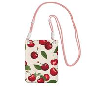TRSGKSQP Piccole borse a tracolla per le donne borsa del telefono cellulare mini portafoglio del telefono cellulare rosso ciliegia modello borsa del telefono cellulare, rosa, Taglia unica