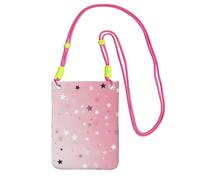 TRSGKSQP Piccole borse a tracolla per le donne borsa del telefono cellulare mini portafoglio del telefono cellulare bianco stelle borsa del telefono cellulare, Fucsia, Taglia unica
