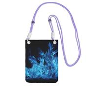 TRSGKSQP Piccole borse a tracolla per le donne borsa del telefono cellulare mini portafoglio del telefono cellulare blu fiamma borsa del telefono cellulare, Viola, Taglia unica