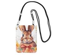 TRSGKSQP Piccole borse a tracolla per le donne borsa del telefono cellulare mini portafoglio del telefono cellulare coniglietto rosetta borsa del telefono cellulare, Nero , Taglia unica
