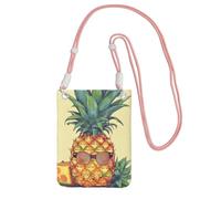 TRSGKSQP Piccole borse a tracolla per le donne borsa del telefono cellulare mini portafoglio del telefono cellulare divertente ananas borsa del telefono cellulare, rosa, Taglia unica