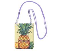 TRSGKSQP Piccole borse a tracolla per le donne borsa del telefono cellulare mini portafoglio del telefono cellulare divertente ananas borsa del telefono cellulare, Viola, Taglia unica