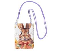 TRSGKSQP Piccole borse a tracolla per le donne borsa del telefono cellulare mini portafoglio del telefono cellulare coniglietto rosetta borsa del telefono cellulare, Viola, Taglia unica