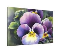 TRSGKSQP Stampe artistiche da parete Pansy Perfection Decorazione da parete moderna incorniciata pronta da appendere tela pittura ad olio extra large decorazione per la casa per bagno, soggiorno