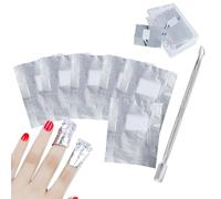 Trsnzul Fogli di Alluminio per Rimuovere lo Smalto 200 Pezzi Remover Foil Wraps Compresse Remover per Rimuovere Smalto Remover Foil Wraps e Scatola per Rimuovere Smalto Gel Unghie, 7 * 10cm