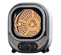 TRTDYFKH Asciugatrice a condensazione Portatile 0-200 Minuti Aria Calda e Fredda Asciugatura 3D Asciugatrice a sfiato da 5 kg 35 Db Silenziosa Perfetta for l'uso sul bancone o a Parete(Brown)