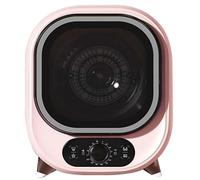 TRTDYFKH Asciugatrice a condensazione Portatile 0-200 Minuti Aria Calda e Fredda Asciugatura 3D Asciugatrice a sfiato da 5 kg 35 Db Silenziosa Perfetta for l'uso sul bancone o a Parete(Pink)