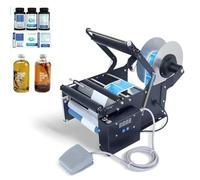 TRTDYFKH Etichettatrice elettrica for bottiglie rotonde 30 pezzi/min Applicatore di etichette for bottiglie di plastica e vetro Etichettatrice for bottiglie con diametro da 15 a 100 mm