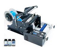 TRTDYFKH Etichettatrice for bottiglie di plastica e vetro, etichettatrice elettrica for bottiglie rotonde, for diametri da 15 a 120 mm