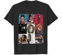 TRTRTRRERE Janet Jackson T-Shirt Black Cotton Unisex Short Sleeve T-Shirt S-2345X