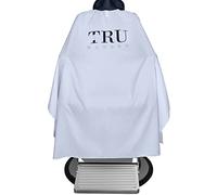 TRU BARBER Mantella da Parrucchiere XXL, con Collo in Silicone, 100% Poliestere, Leggera e Impermeabile, Mantello Professionale da Salone con Chiusura a Scatto per il Taglio dei Capelli.