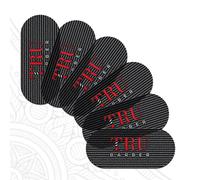 TRU BARBER Set di 6 pinze per capelli da uomo e donna, per salone e barbiere, fermagli per capelli per acconciatura, impugnature per capelli (nero/rosso) 6 unità