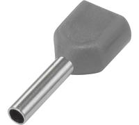 TRU COMPONENTS 1091314 Capocorda doppio 2.5 mm² Parzialmente isolato Grigio 100