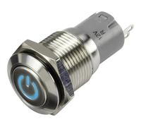 Tru components las2gqf 11zdt/b/12v/s/p interuttore a pressione 48 v/dc 2 1 x