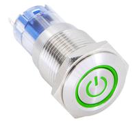 TRU COMPONENTS 1303021 LAS2GQF-11ET/G/12V/S/P Pulsante 48 V/DC 2 A 1 x On /