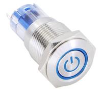 TRU COMPONENTS 1303022 LAS2GQF-11ET/B/12V/S/P Pulsante 48 V/DC 2 A 1 x On / (O