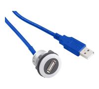 TRU COMPONENTS 1313911 USB-12-BK Presa da pannello USB 3.0 Presa Presa USB tipo
