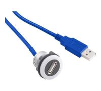 TRU COMPONENTS 1313911 USB-12-BK Presa da pannello USB 3.0 Presa Presa USB tipo