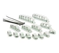 TRU COMPONENTS 1386629 WCM-SET-TT Supporto per cavi autoadesivo Trasparente 19