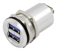 TRU COMPONENTS 1408769 USB-14-BK Presa doppia da incasso USB A 3.0 Presa Conten