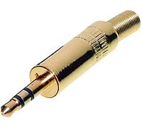 TRU Components 1559794 - Connettore jack 3,5 mm, numero di poli dritti (num): 3 stereo, oro 1 pezzo.