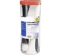 TRU COMPONENTS 1566530 Fascetta per cavi 100 mm, 200 mm, 300 mm 3.60 mm Nero,