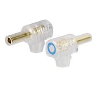 TRU COMPONENTS 1582253 Spina a banana Presa angolata Ø perno: 4 mm Nero 1 pz.