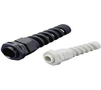 TRU Components 1593292 - Raccordo per cavi con spirale di protezione da piegatura PG11, in poliammide, colore: argento/grigio (RAL 7001, 10 pezzi