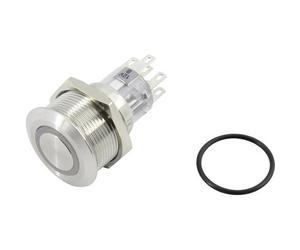 TRU COMPONENTS 1602505 TC-GQ22-A-22ZE/B/12V/S203 Interuttore a pressione 2 x O