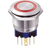 TRU COMPONENTS 701776 GQ22-11E/R/12V Pulsante antivandalo 250 V/AC 5 A 1 x On