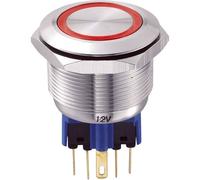 TRU COMPONENTS 701803 GQ25-11E/R/12V Pulsante antivandalo 250 V/AC 5 A 1 x On /