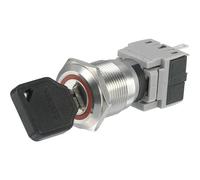 TRU COMPONENTS 704395 Interruttore a chiave 250 V/AC 5 A 1 x Off / On 1 x 90 °