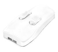 TRU COMPONENTS 98001c411 - Interruttore a cavo bianco, 2 spento/uno 2 A, 1 pezzo.