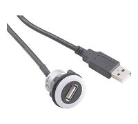 TRU Components Adattatore USB 2.0 USB Femmina Tipo A, illuminato a USB maschio Tipo A con cavo di 60 cm USB-05-BK 1229321 1 pz(e)