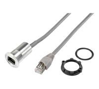 Presa da incasso rj45 lunghezza cavo 1,50 m spina dritta argento tru