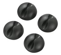 TRU COMPONENTS SWC-10BK/4P Supporto per cavi autoadesivo 542240 Intervallo Ø
