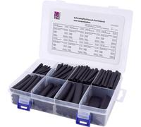 Tru components t1807ca006 kit guaine termoretraibili nero restringimento3:1 300