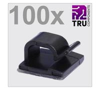 TRU COMPONENTS T24CA020 Clip fermacavi autoadesivo TC-12888436 Intervallo Ø